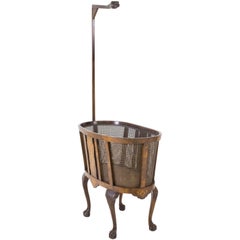 Magnificent and Rare 19th Century Chippendale Cradle with Marquetry 1