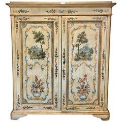Hand-Painted French Wardrobe Early 19th C. Complimentary Shipping
