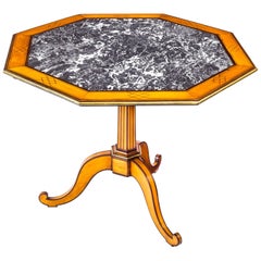 Fine Louis XVI Citronnier, Amaranth, Blue Marble, Brass-Mounted Gueridon Table 8