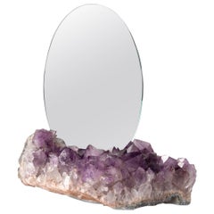 Aura Mirror by Another Human, Contemporary Crystal Mirror in Amethyst 12