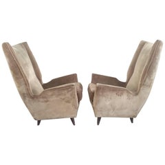 Pair of Armchairs by Isa Bergamo Attributed Gio Ponti, 1950