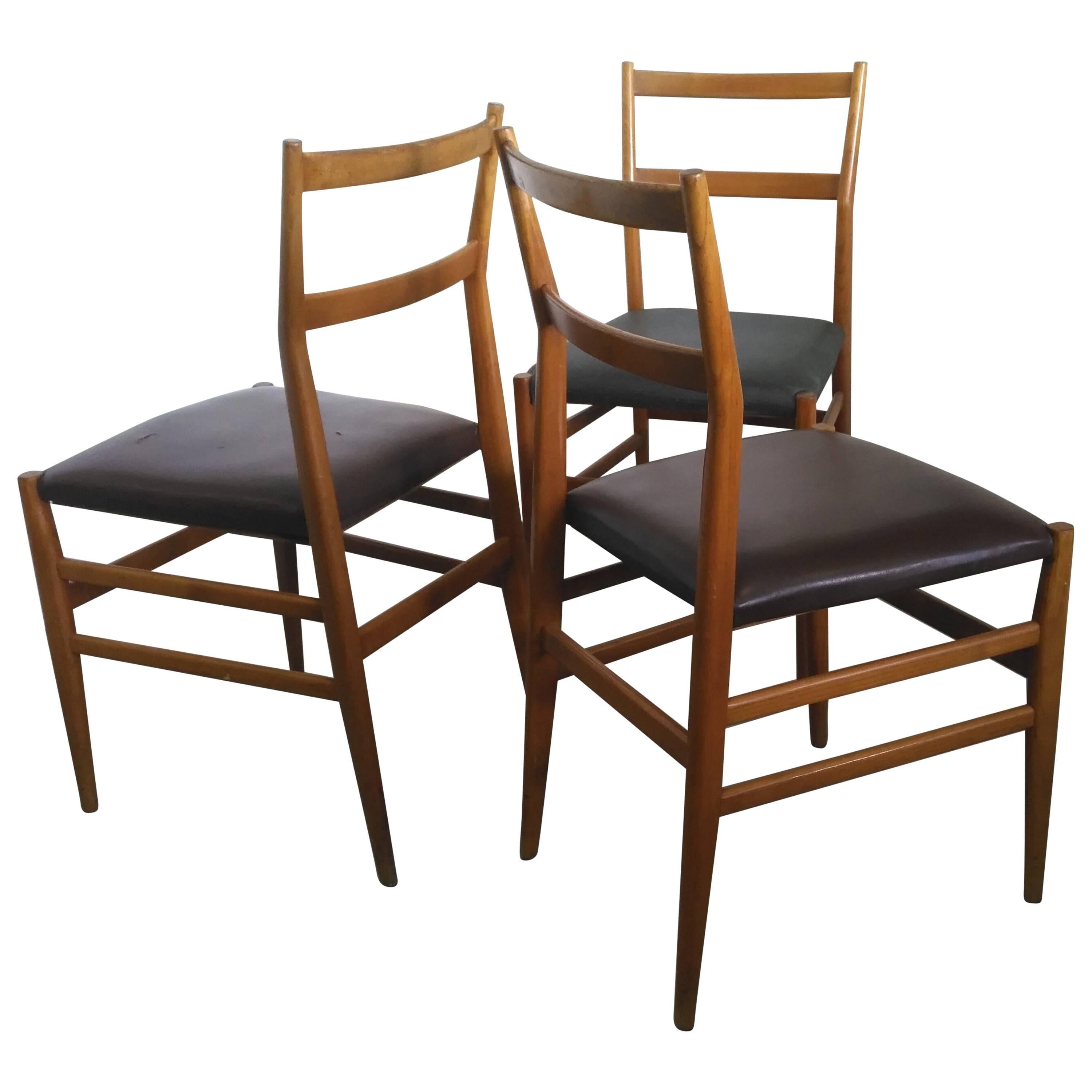 Three “Leggera 646” Chairs by Gio Ponti for Cassina, 1951