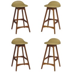 Erik Buck Danish Teak Counter Bar Stools 1