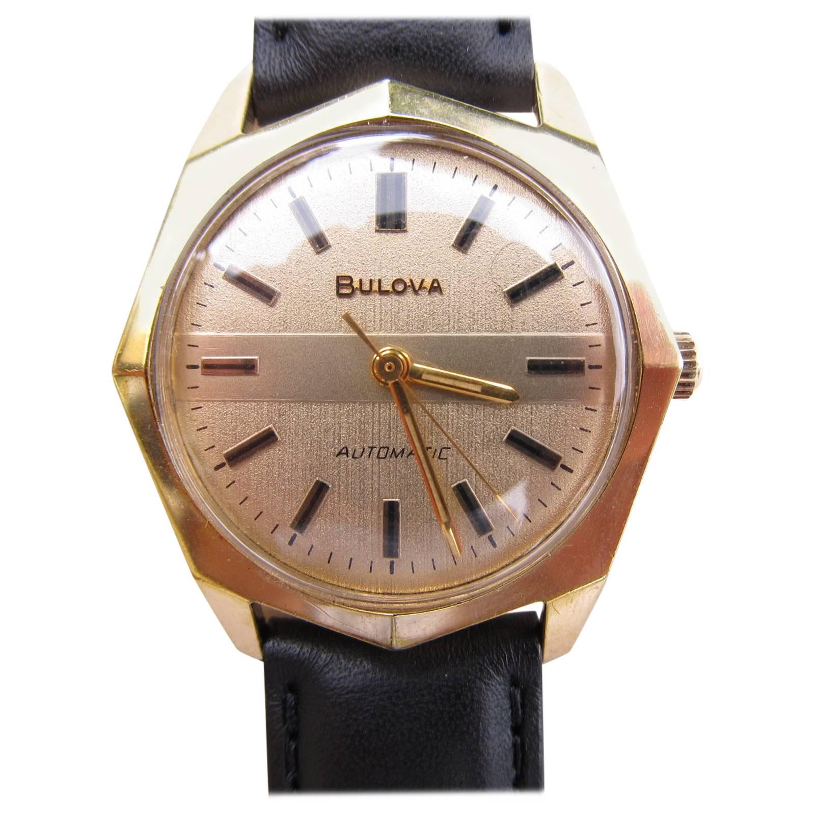 Octagon Case Bulova Automatic Watch, 1973