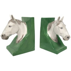 Vintage Pair of Horse Head Bookends