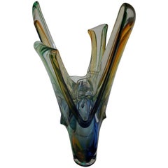 Multi-Color Modern Art Polish Crystal Glass Sculpture 5