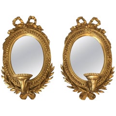 1970s Rococo Style Gilded Wall Sconces, Pair