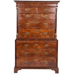 Fine George II Walnut Chest on Chest 10