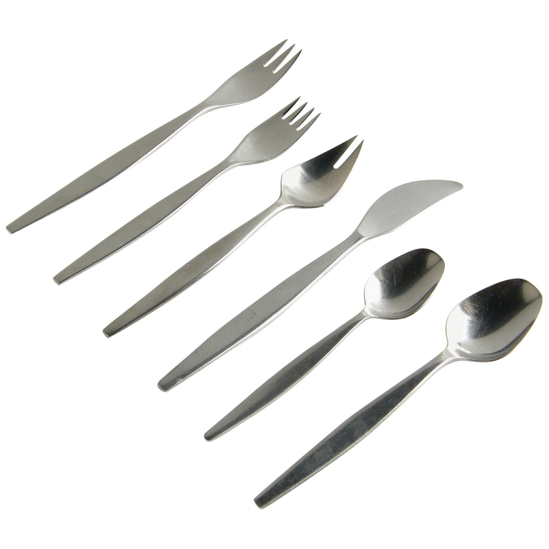 Folke Arström "Focus" Flatware Set Ten Six-Piece Place Settings Plus Extras