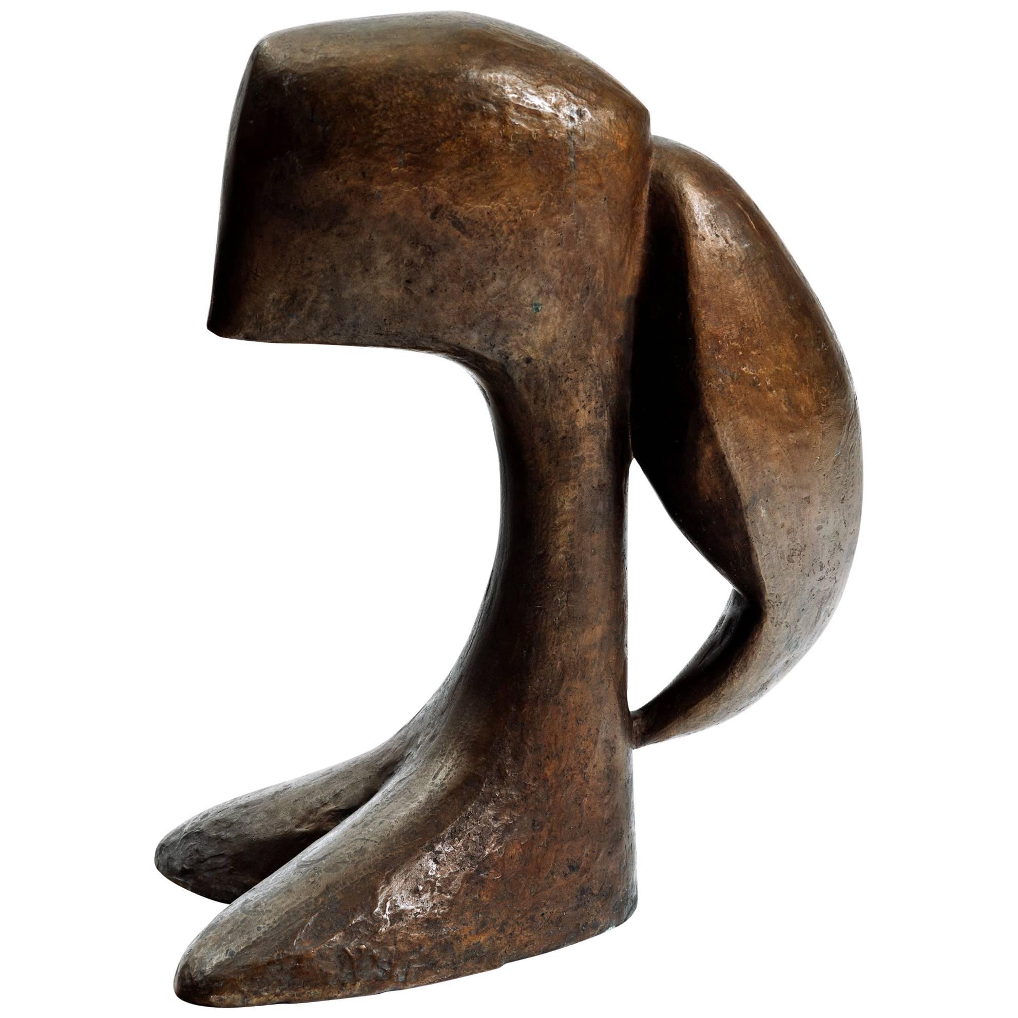 Maxime Adam-Tessier Figural Bronze Sculpture 