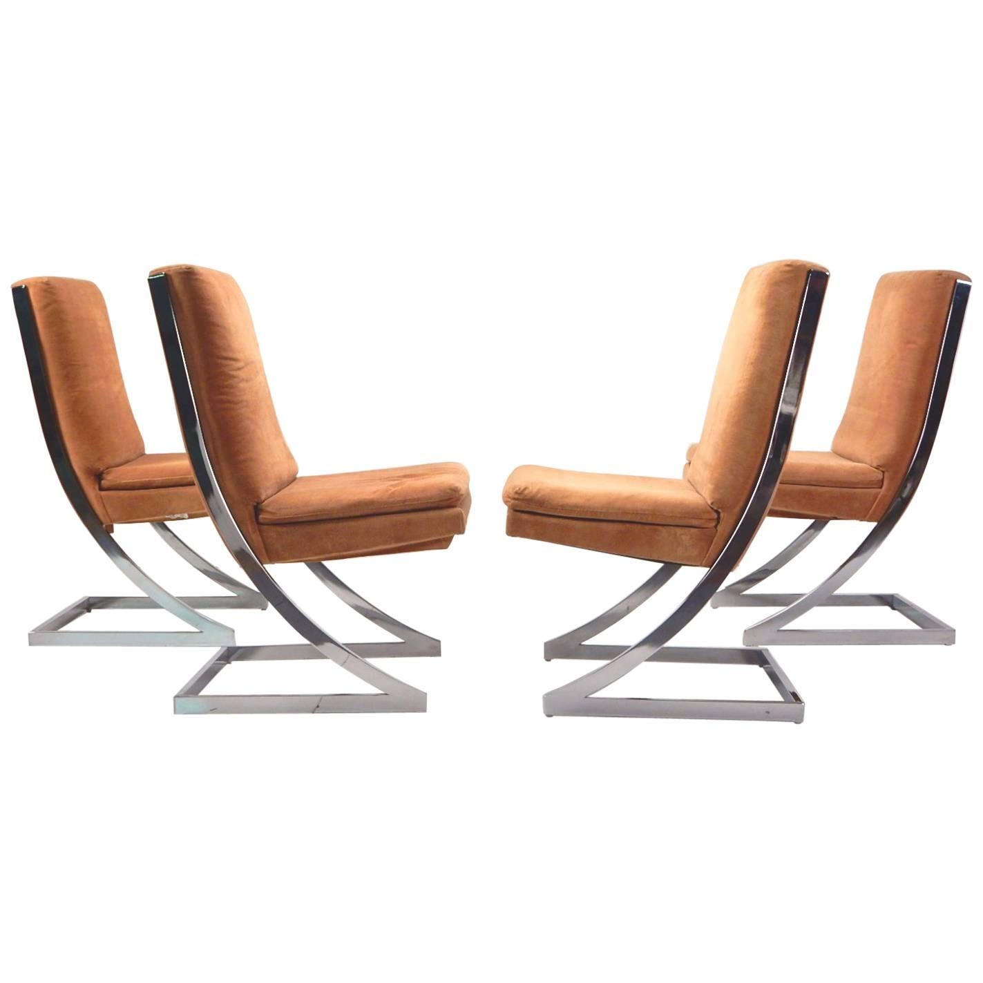 1970s DIA Chrome Z-Dining Chairs