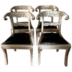 Four Silver Indian Wedding Chairs