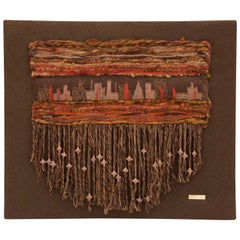 Retro Fiber Art Wall Hanging by Joan Orr