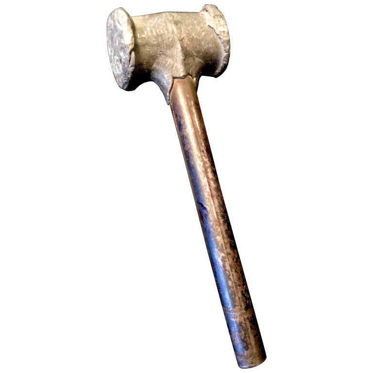 Hand Iron Mallet Paper Weight For Sale at 1stDibs
