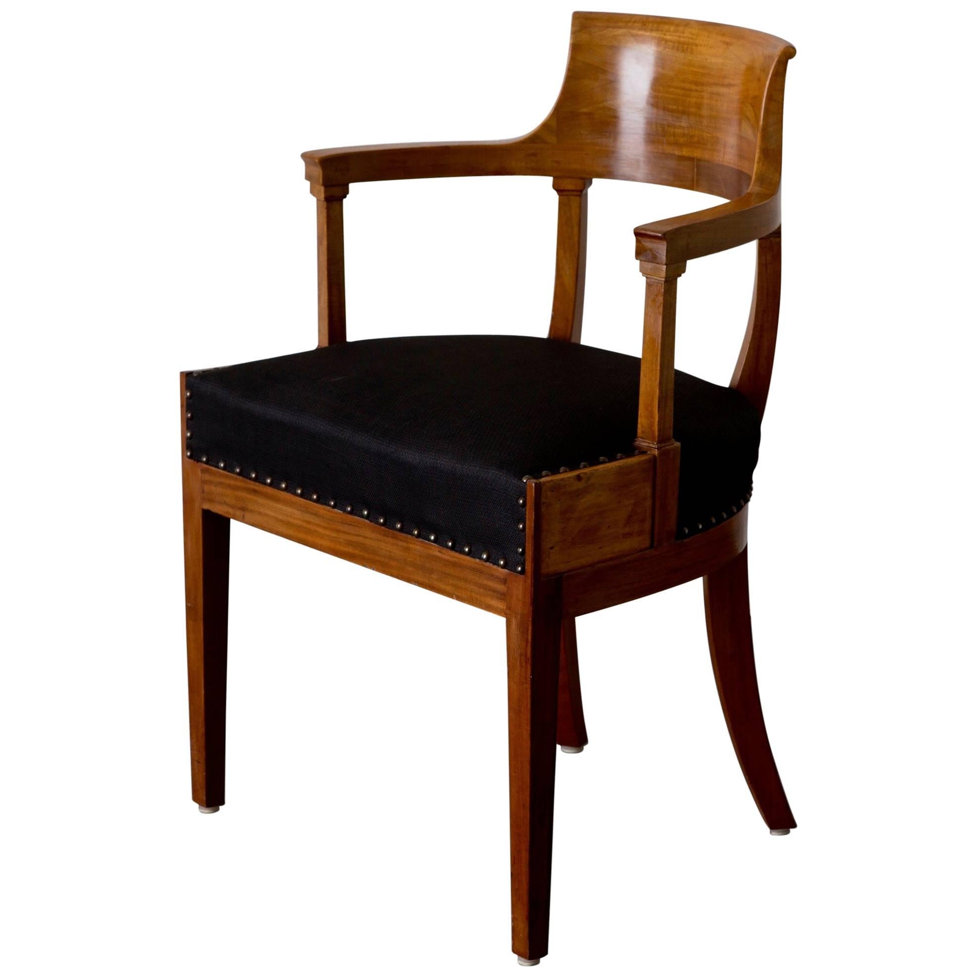 Desk Chair Swedish, 19th Century Neoclassical