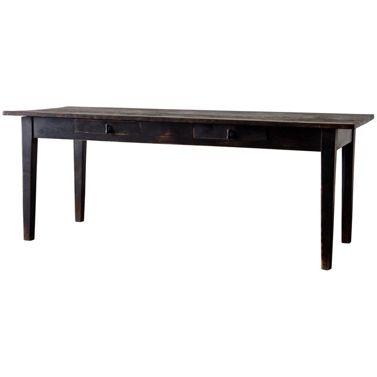 Desk Swedish Black Late 19th Century Sweden For Sale at 1stdibs Desk Swedish Black Late 19th Century Sweden For Sale at 1stdibs