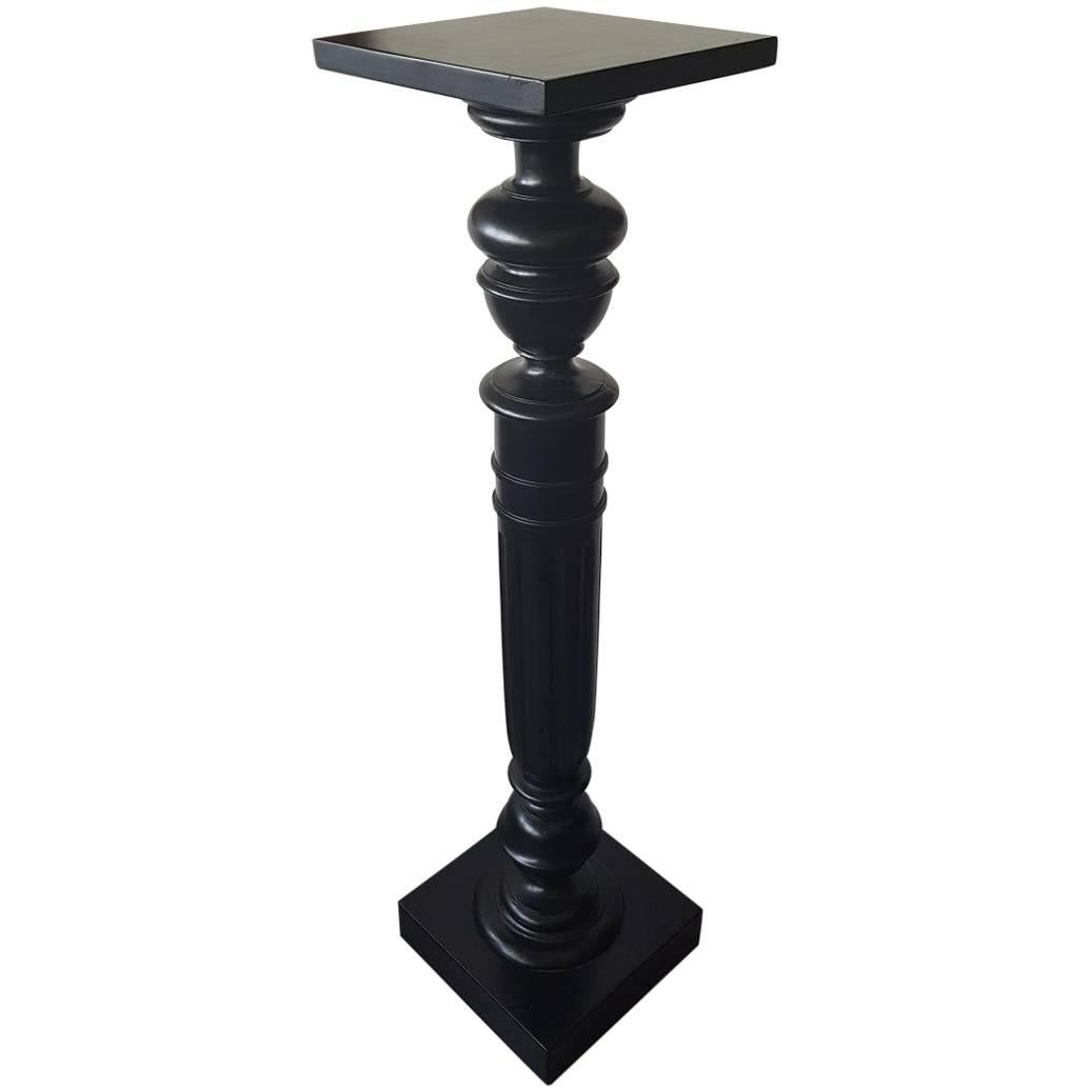 Late 19th Century Black Polished Pedestal/Column
