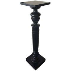 Late 19th Century Black Polished Pedestal/Column