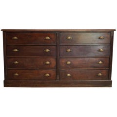 Antique French Oak Apothecary Cabinet, 1920s