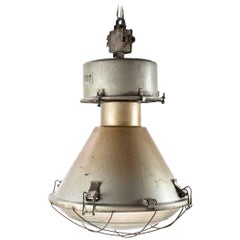 Large Industrial Pendant Light Stock of Ten Vintage Chandelier Eastern Europe 8