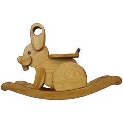 Solid Wood Rocking Horse "Rabbit" Made in France
