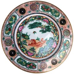 Vintage 20th Century Polychrome Charger Plate