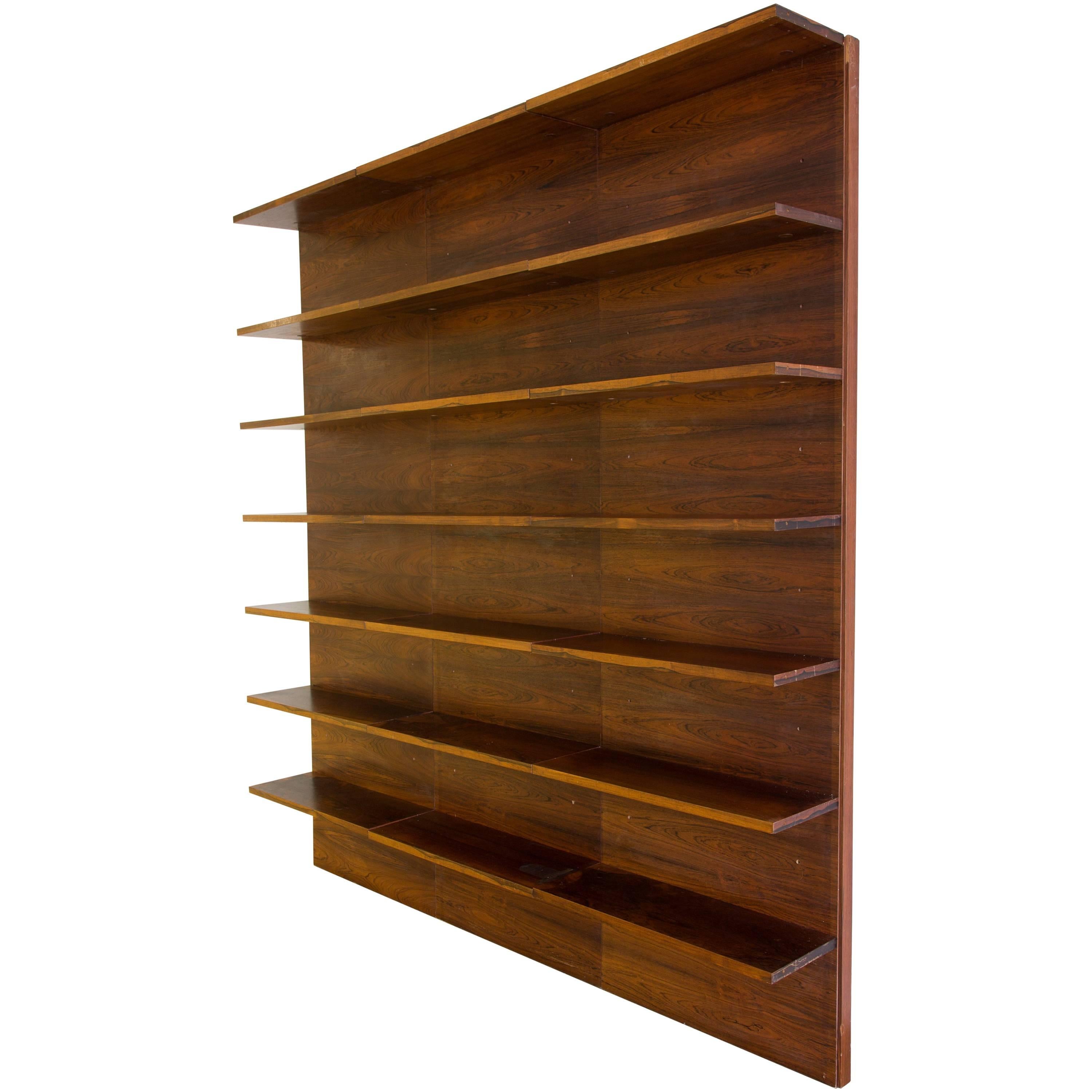 Rosewood Bookcase, Bookshelves, Wandsystem