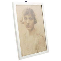 1915 Antique Sterling Silver Photograph Frame by John Collard Vickery