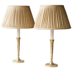 Pair of Late 19th Century Candlesticks Converted to Table Lamps