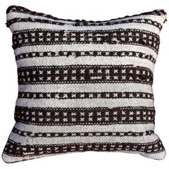 Handmade Turkish Rug Cushion with Trim Detailing