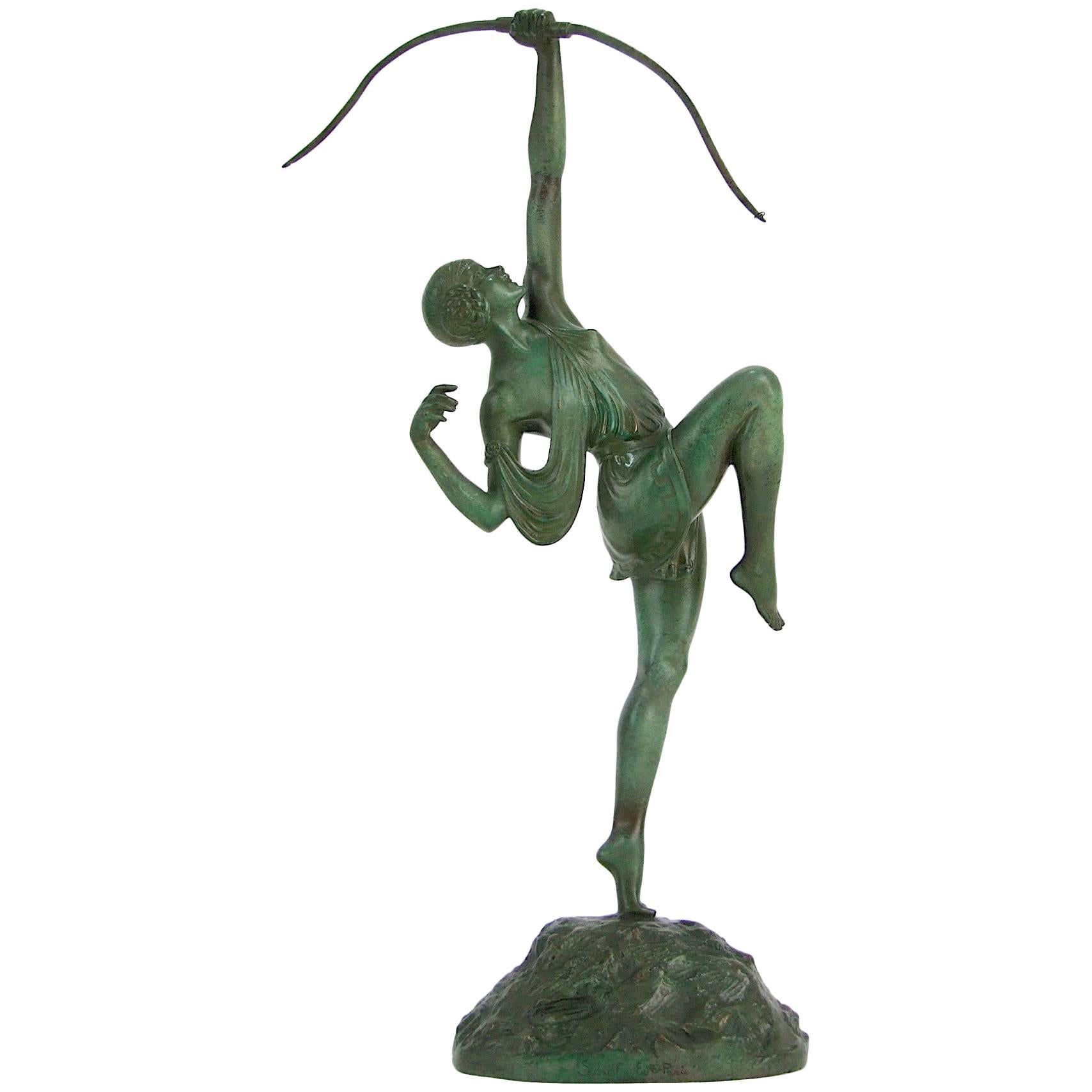 Danseuse a L'arc an Art Deco Bronze Sculpture by Pierre Le Faguays For Sale