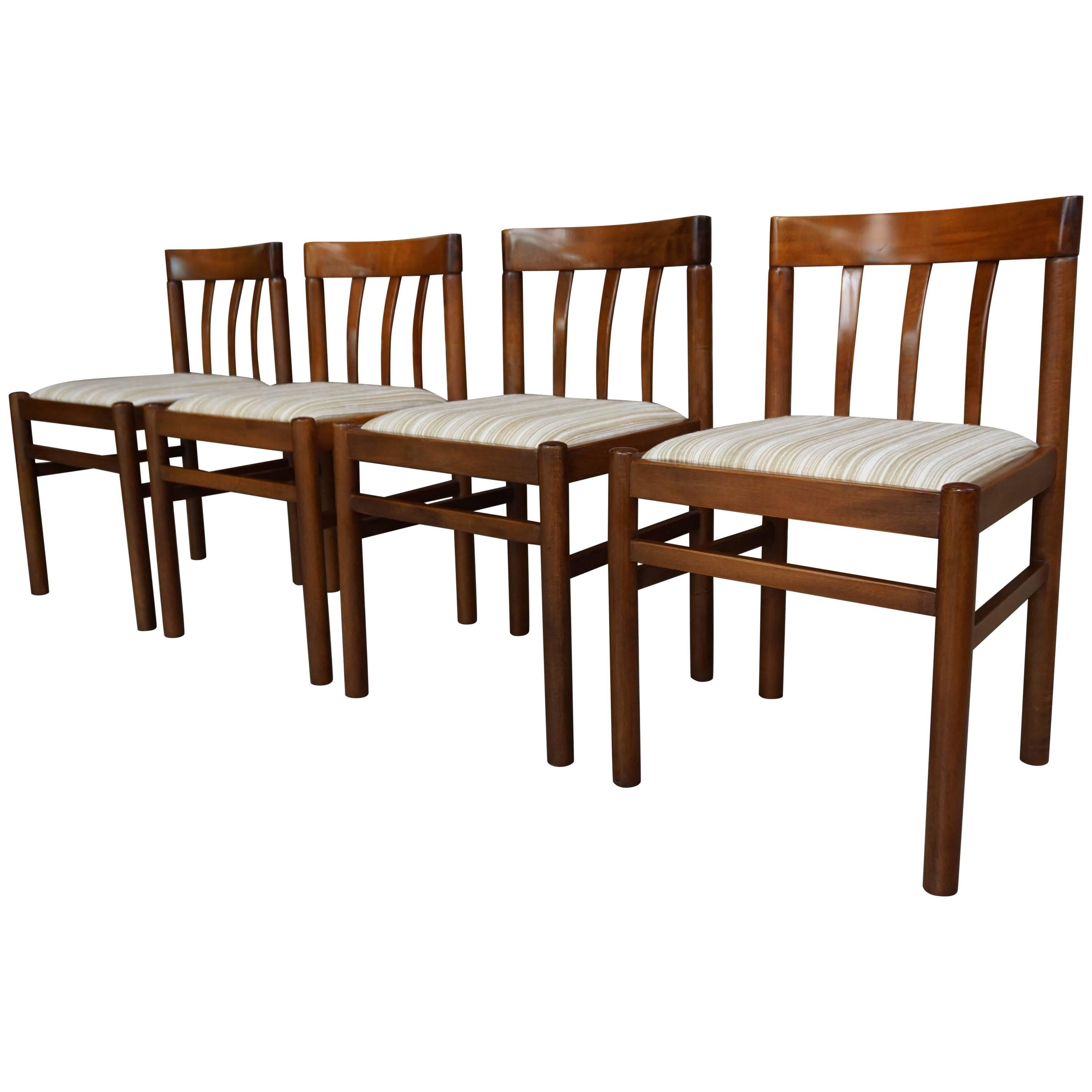 Set of Four Scandinavian Chairs Design of the 1960s