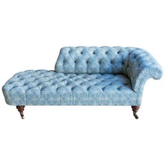 Original 19th Century Deep Buttoned Turquoise 'Chesterbed' by Howard and Sons