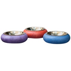 Aldo Tura Colorful Goatskin Bowls Set of Three