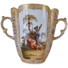 19th Century Antique Helena Wolfsohn Porcelain Cabinet Chocolate Cup, circa 1880