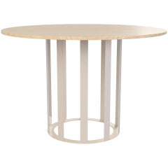  Flux Round Dining Table by Pieces, Modern Customizable in Granite Terrazzo Wood