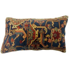 Antique Serapi Bolster Rug Pillow