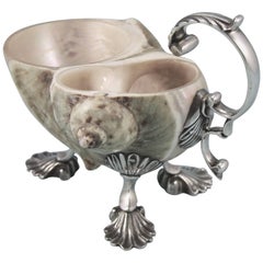 George III Silver Mounted Shell Cream Jug, circa 1780