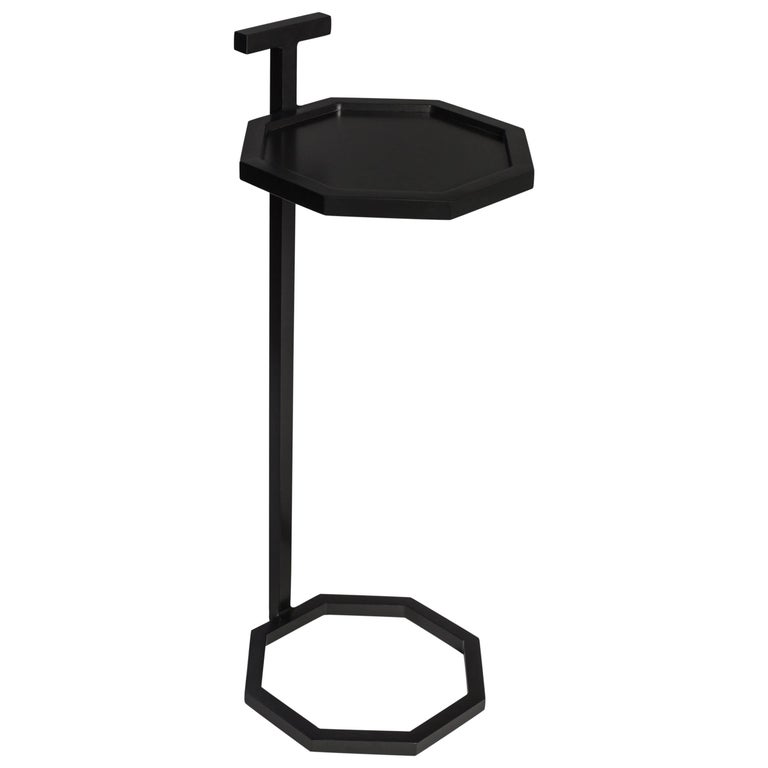 Art Deco Inspired Octogan Martini Table in Steel Powder Coated For Sale at 1stDibs