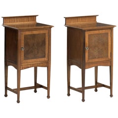Antique Pair of Edwardian Walnut Bedside Tables, circa 1910