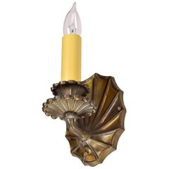 Brass Single Candle Wall Sconce, circa 1920
