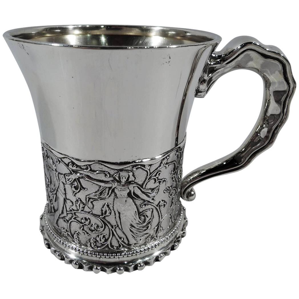 Antique Gorham Sterling Silver Troubadour Baby Cup