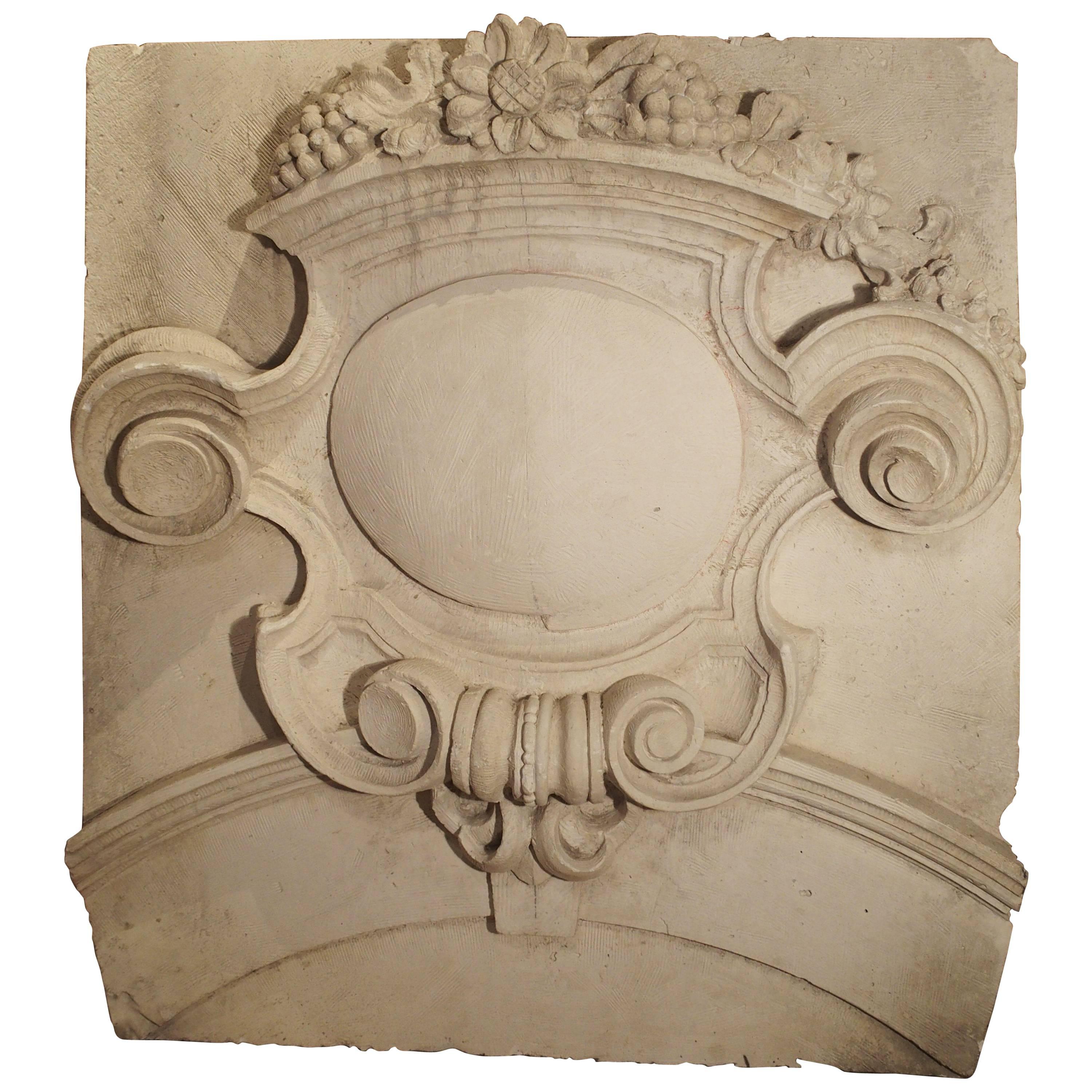 Large Architectural Plaster Relief from France, 19th Century