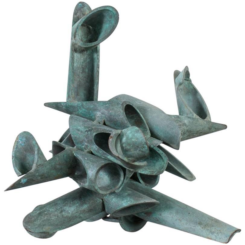 Vintage Bronze Abstract Sculpture