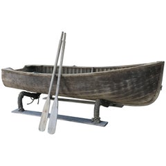 Avalon Lifeguard Boat Painting by Nancy Patterson Early 20th Century Spanish Looking Iron Corner Three-Tier ...