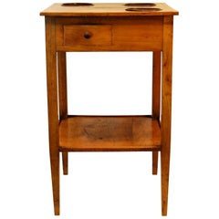 Antique French Rafraichissoir Wine Table in Fruitwood w/ three wine buckets, circa 1820