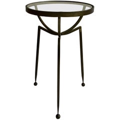 Mid-Century Modern Style Metal and Glass Spider Leg Side Table