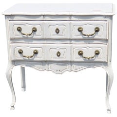 Gustavian Style Distressed Painted Commode