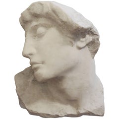 19th Century Italian Carved Marble Bust of a Classical Roman 3