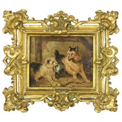 19th Century Oil on Canvas Dog Painting